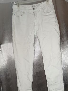 White Straight-Leg Jeans